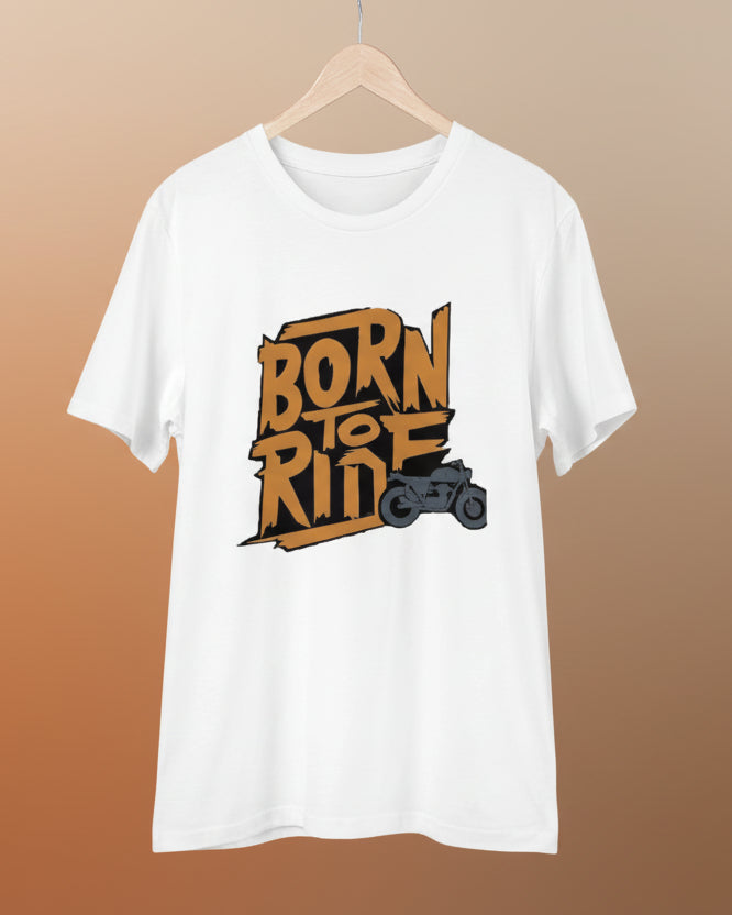 Men's PC Cotton Explore The Unseen Printed T Shirt (Color: White, Thread Count: 180GSM)