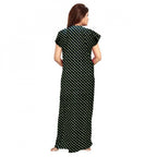 Women's Cotton Printed Maxi Nighty (Green)