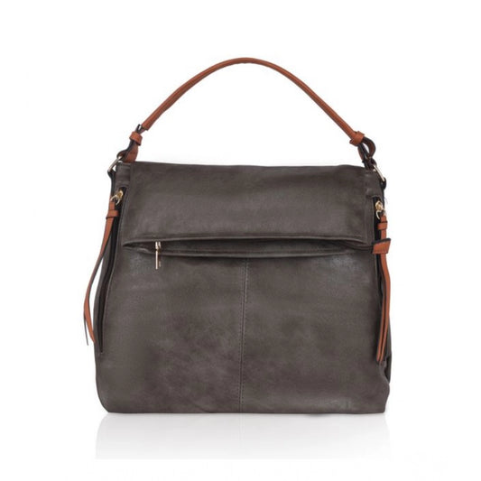 Women's Faux Leather Solid Sling Bag (Green)