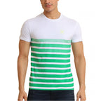 Men's Casual Cotton Printed Round Neck Half Sleeve T-Shirt (Green)